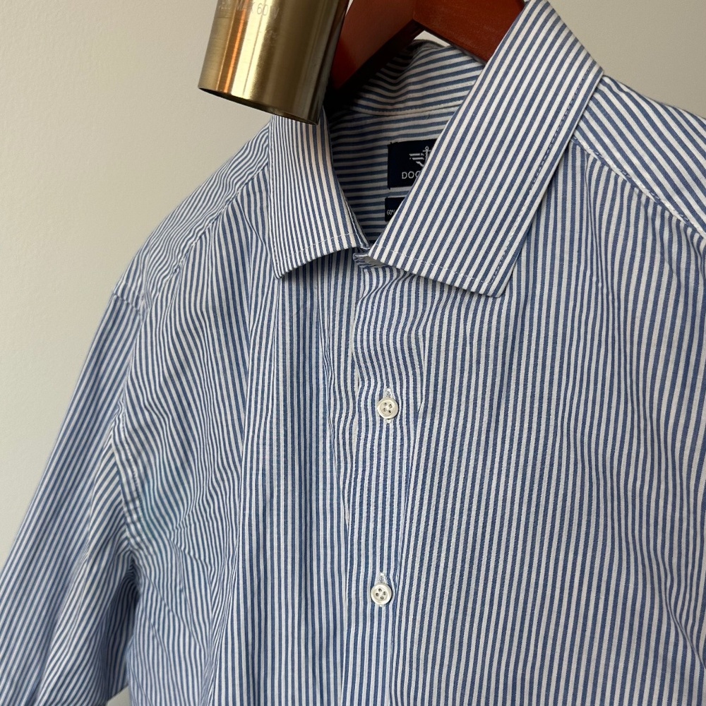 Dockers Classic Blue Striped Button-Down